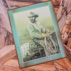 1978 Verne Tossey "A Sidekick" Print #SKP577, w/ Printed Sig. Cowboy on Horse